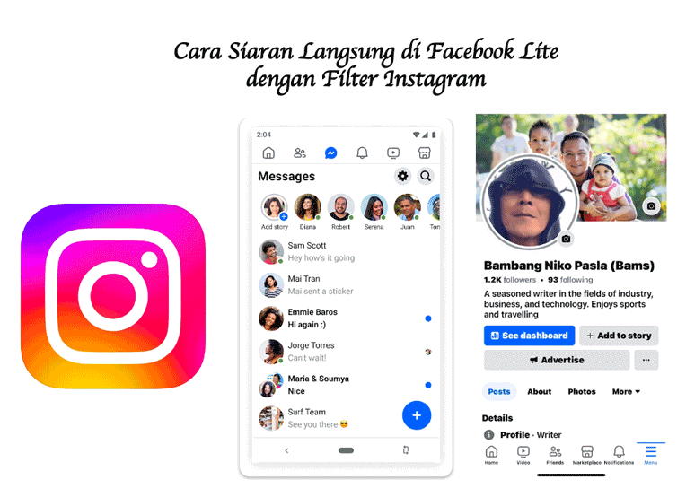 Cara Siaran Langsung di Facebook Lite dengan Filter Instagram