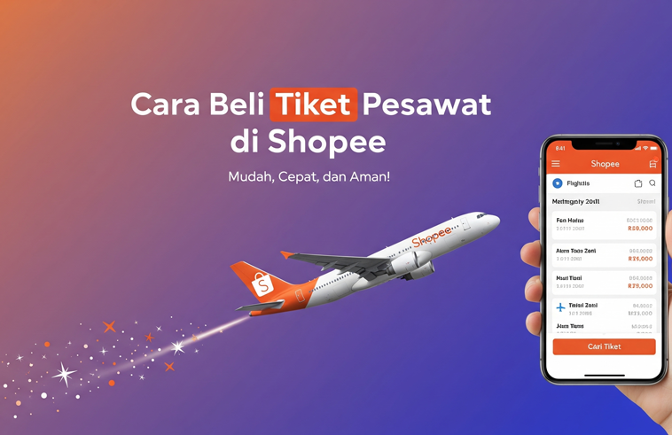 Beli Tiket Pesawat di Shopee