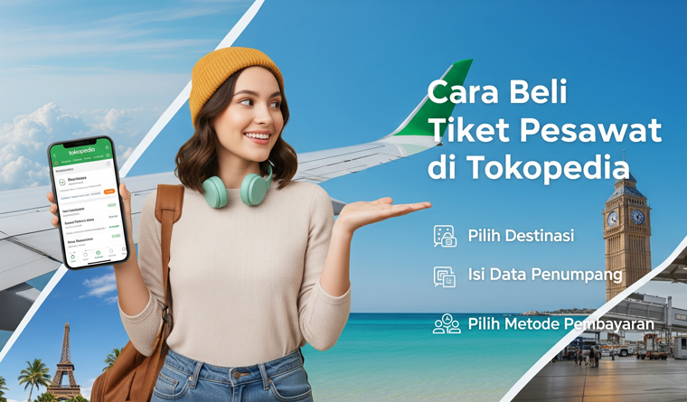 Beli Tiket Pesawat di Tokopedia