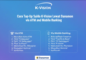 Cara Top-Up Saldo K-Vision Lewat Danamon